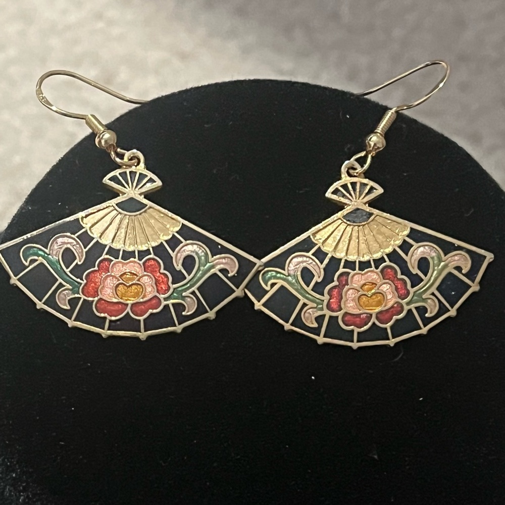 Vintage Cloisonné Earrings